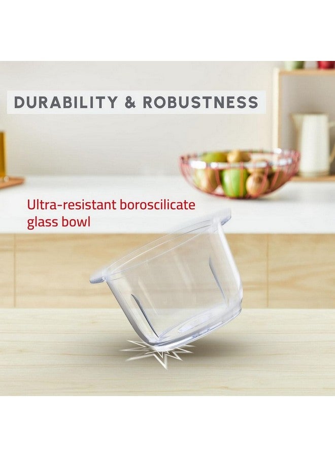 مولينكس محضرة طعام زجاجية بقدرة 500 واط مع وعاء زجاجي اللون الأخضر الكافوري والشفاف 1 لتر DJ603127 - Image 4