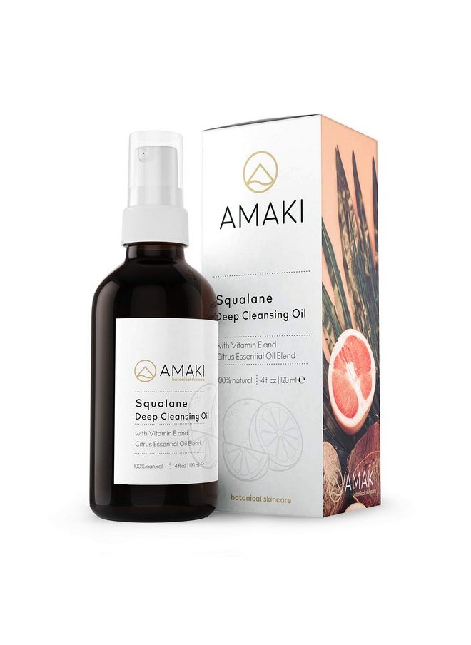 AMAKI SKINCARE Amaki Deep Cleansing Oil & Makeup Remover With Squalane (Citrus Blend) Organic Gifts For Women  - Image 3