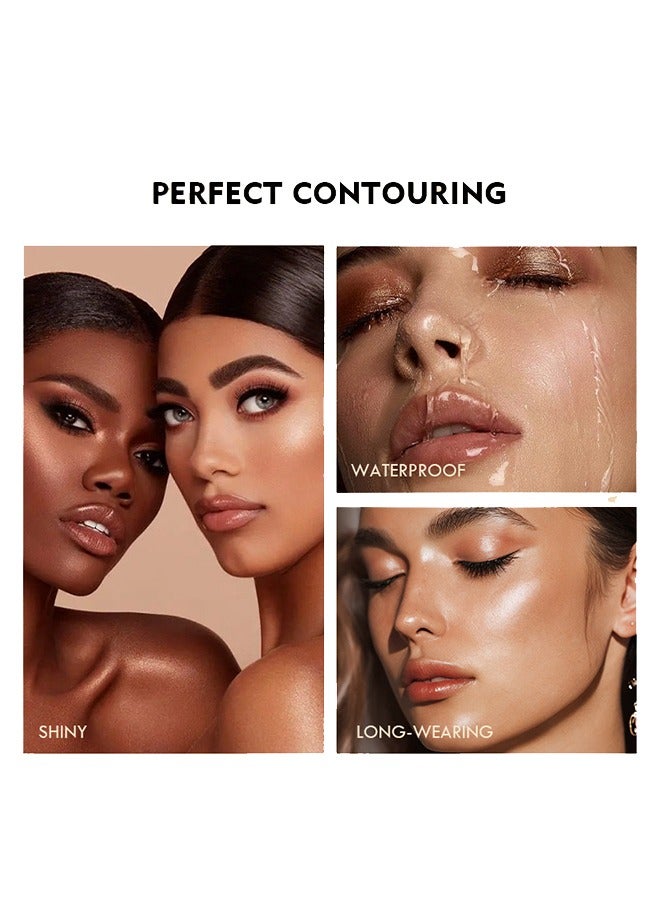 Leezi Charm Fashionable Colors Eyeshadow  -4 ​Colors Matte Shimmer Glitter Multi Reflective Shades Ultra Pigmented Makeup Eye Shadow Powder Waterproof Eye Shadow#02 - Image 4