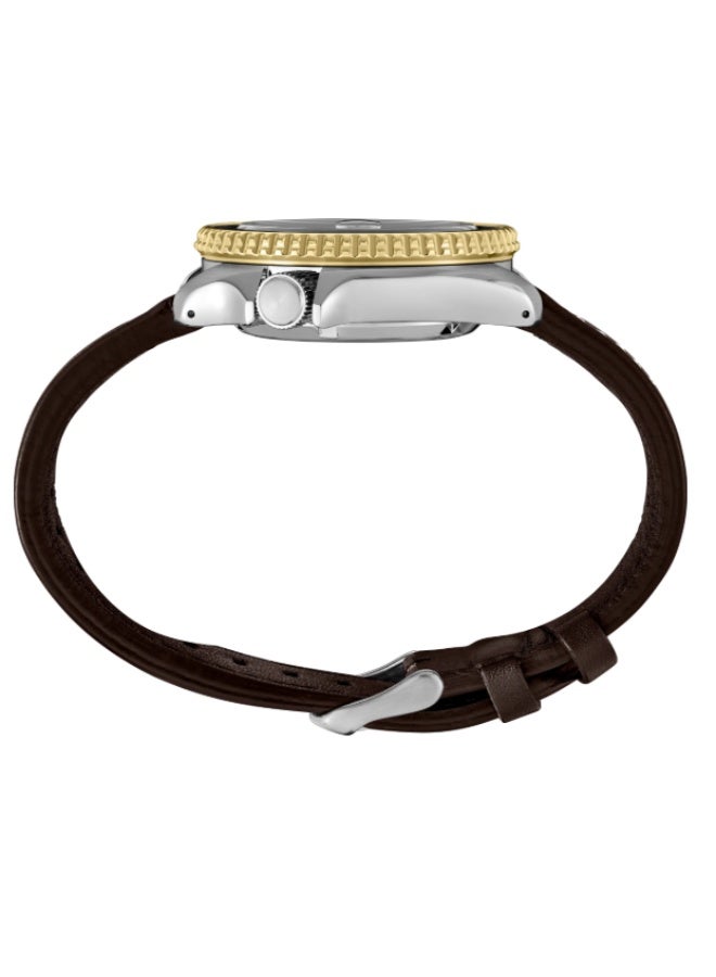 Seiko 5 Sports Men's Automatic GMT Watch SSK036K | Black Dial Brown Leather Strap - Image 3