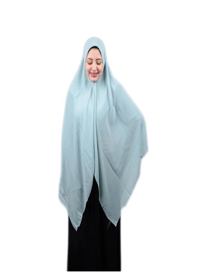 Fatah - Long Malaysian Khimar Hjab Light Blue Color - Image 1