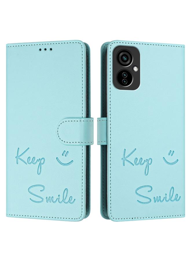 erorex Case For Tecno Camon 19 Neo Smile Embossing RFID Leather Phone Case - Image 3