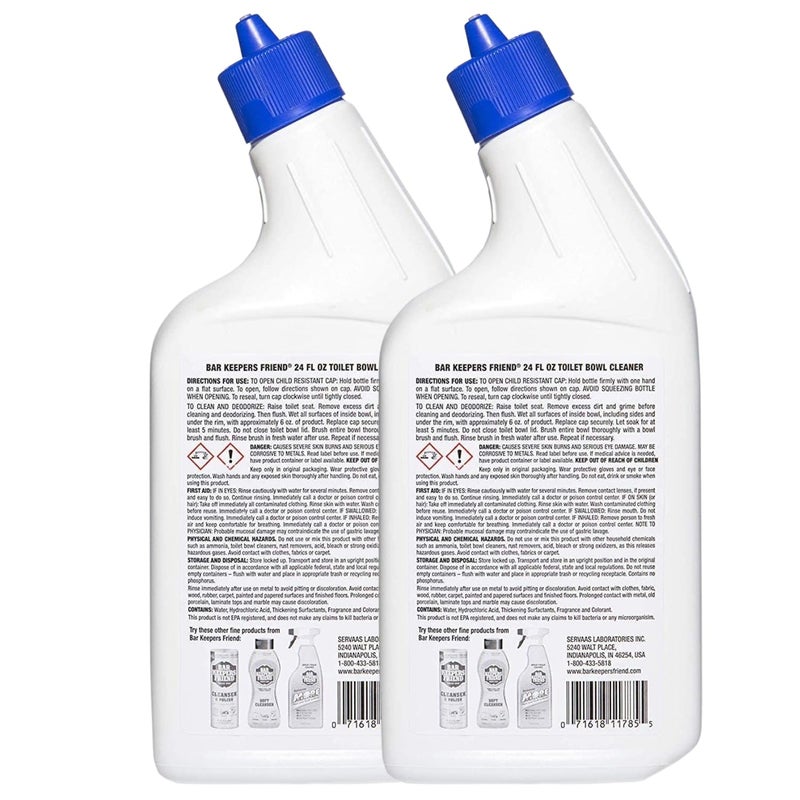 Bar Keepers Friend Toilet Bowl Cleaner 24oz Household Value Twin Pack - Image 4