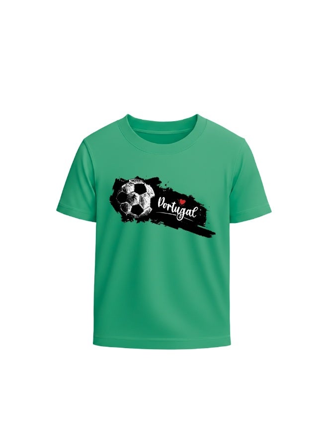 PRINTSHOP4ME Portugal Unisex Adult T-Shirt - Short Sleeve Round Neck Cotton Tshirt for Men and Women - Soft and Comfortable - Gift for Football Fans - Image 1