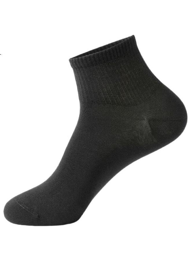 Liangpu Men'S Socks, Pure Cotton, Thin, Seamless, Sweat-Absorbing, Breathable, Short Tube Socks, Four Pairs - Image 1