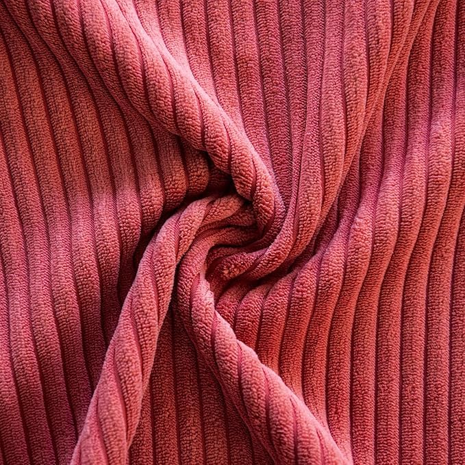 Guffaw Corduroy Rectangular Cushion Covers, Size 12x18, Pack of 2, Multiple Colors (2, CB RED) - Image 4