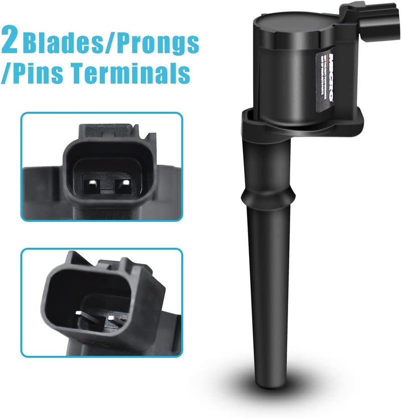 Micro Premium Ignition Coils Pack of 8 for Lincoln Ford GT Mustang Avanti Mercury Marauder Panoz Qvale with Dielectric Grease - Image 3