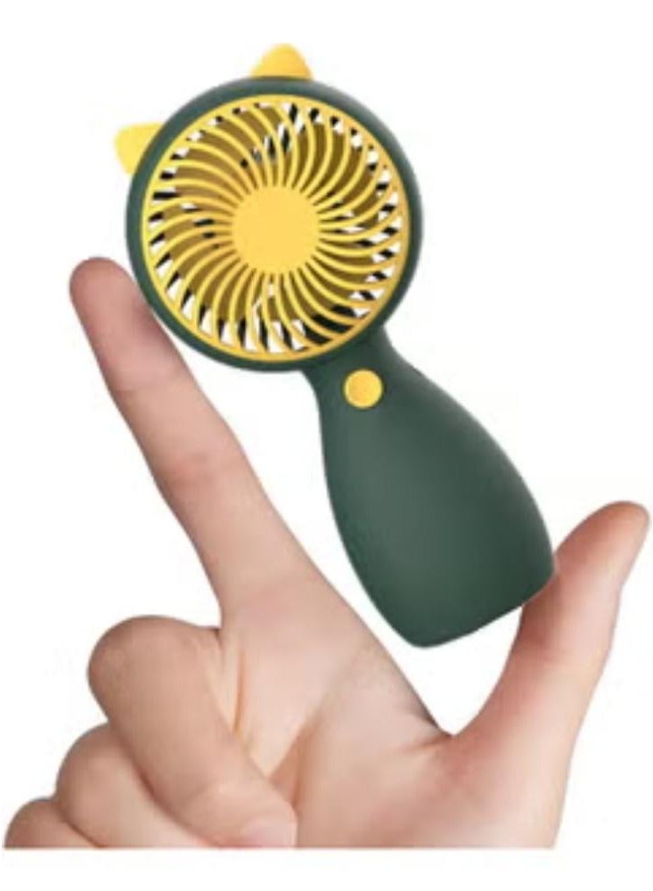 BUYCO Portable USB Rechargeable Mini Electric Fan - Silent Handheld Cartoon Fan, Office Desktops, and Personal Use - Strong Wind, Small, Quiet, Pocket-Sized, and Chargeable (Multi Color) - Image 1