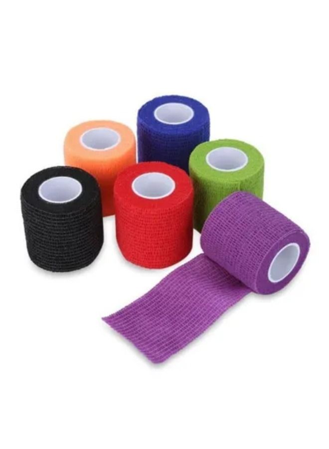 6pcs Tattoo Self Adhesive Elastic 5cm Wide Sports Tennis Elbow Bandage