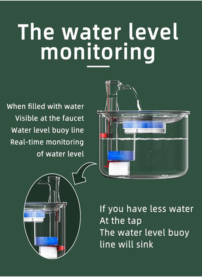 LAPET Pet Water Fountain 304 Stainless Steel, 2L Automatic Water Dispenser with Ultra-Quiet Pump with Filters Drinking Bowl for Cats  - Image 4