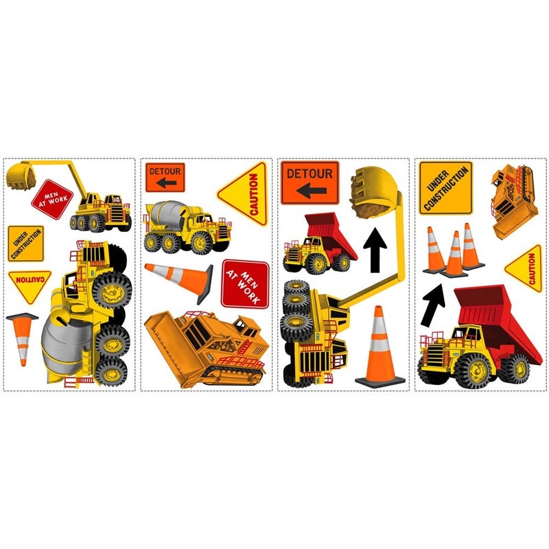 RoomMates RMK1007SCS Under Construction Peel and Stick Wall Decals - Image 1