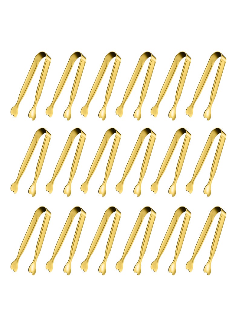 ANYTRP Mini Serving Tongs Anytrp 18Packs Stainless Steel Sugar Tongs 43 inch Ice Tongs Kitchen Appetizers Tong for Coffee Bar Tea Party Desserts Party Sugar and Ice Bucket 