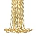 ZZYFGH 12 PCS Gold Bead Necklace 33 Christmas Bead Necklaces Mardi Gras Xmas Beaded Necklace Costume Festival Parade Throw Accessories for Mardi Gras Party Christmas New Year Eve Festive Events - Image 2