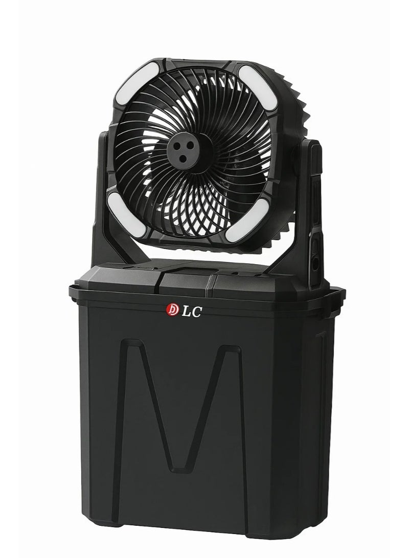 DLC Portable Mist Fan with 10L Capacity - 15W Portable Cooling and Humidification with Type-C Charging - Image 2