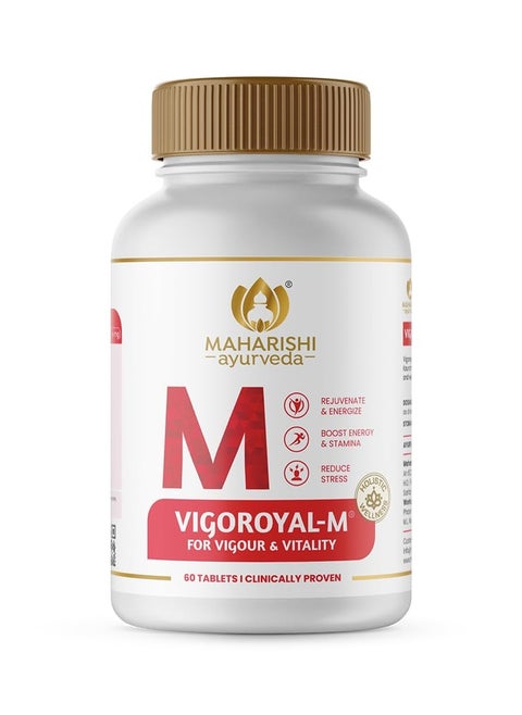 Maharishi Ayurveda Shilajit Tablets Vigoroyal M Infused with Original Shilajit Natural Shilajeet 60 tablets