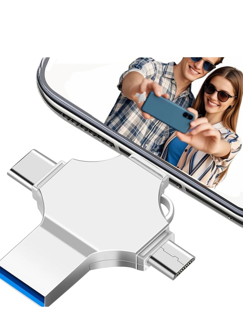 JAJEEK NEW Flash Drive Compatible with iPhone 256GB - USB Memory Stick, Photo Stick, External Storage Thumb Drive for iPhone, iPad, Android, and Computer - Easy Data Transfer & Backup - Image 1