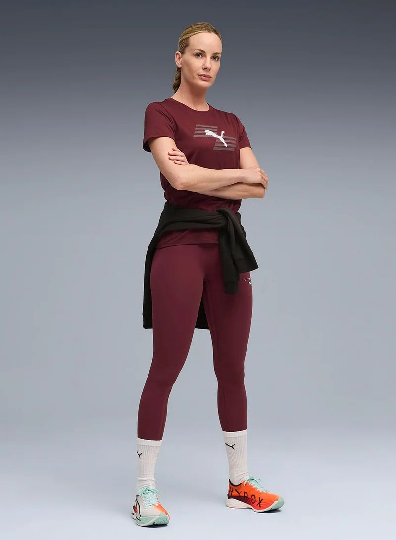 PUMA ruby shimmer Hyrox Logo Graphic T-Shirt for Women | Best Price UAE