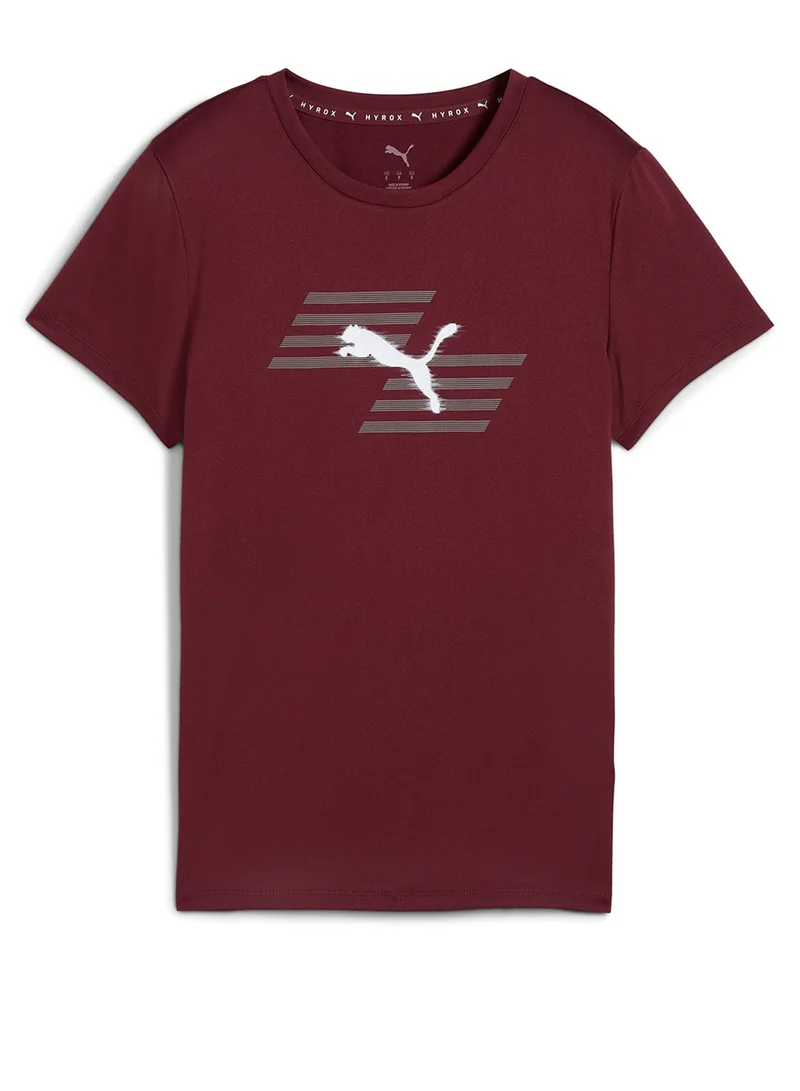 PUMA ruby shimmer Hyrox Logo Graphic T-Shirt for Women | Best Price UAE