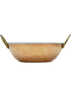 RAJ RAJ COPPER KADAI SERVING BOWL, 19.5 CM , COPPER, TCK004, Curry Bowl , Salad Bowl , Side Bowl , Dessert Bowl - Gold  - Image 2