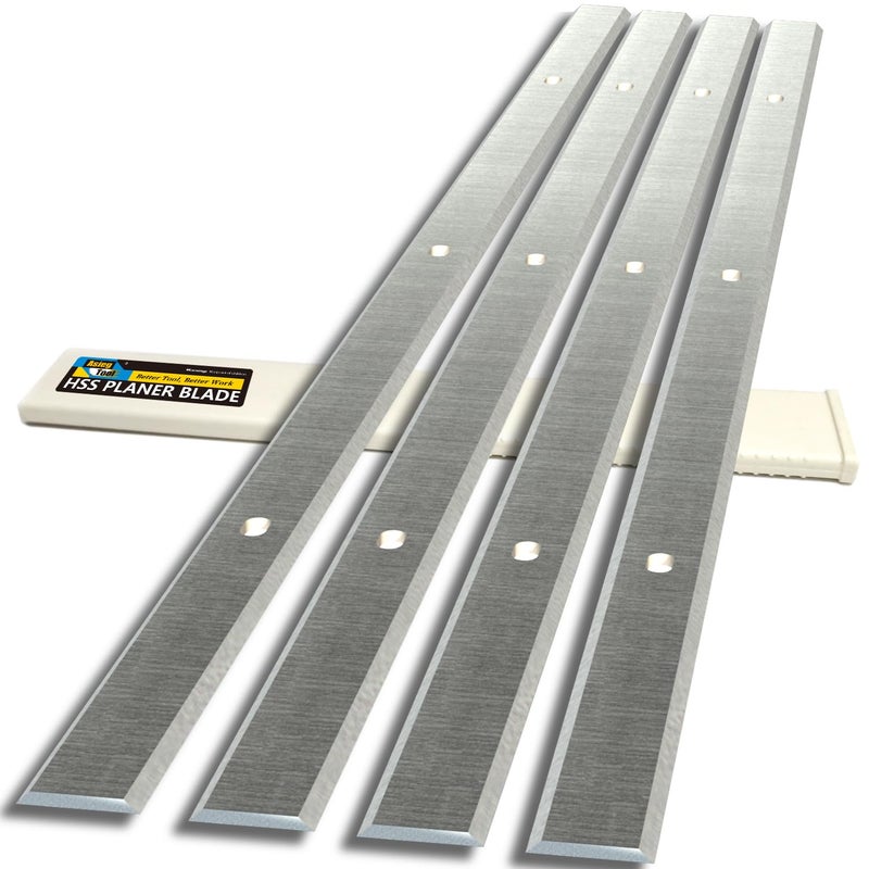 Planer Blades Knives for Delta 22-560 22-562 22-565 TP400LS Craftsman 21758 Wen 6550 Triton TPT125 Grizzly TP305 Porter Cable PC305TP 12.5 Inches HSS Replacement 4pcs