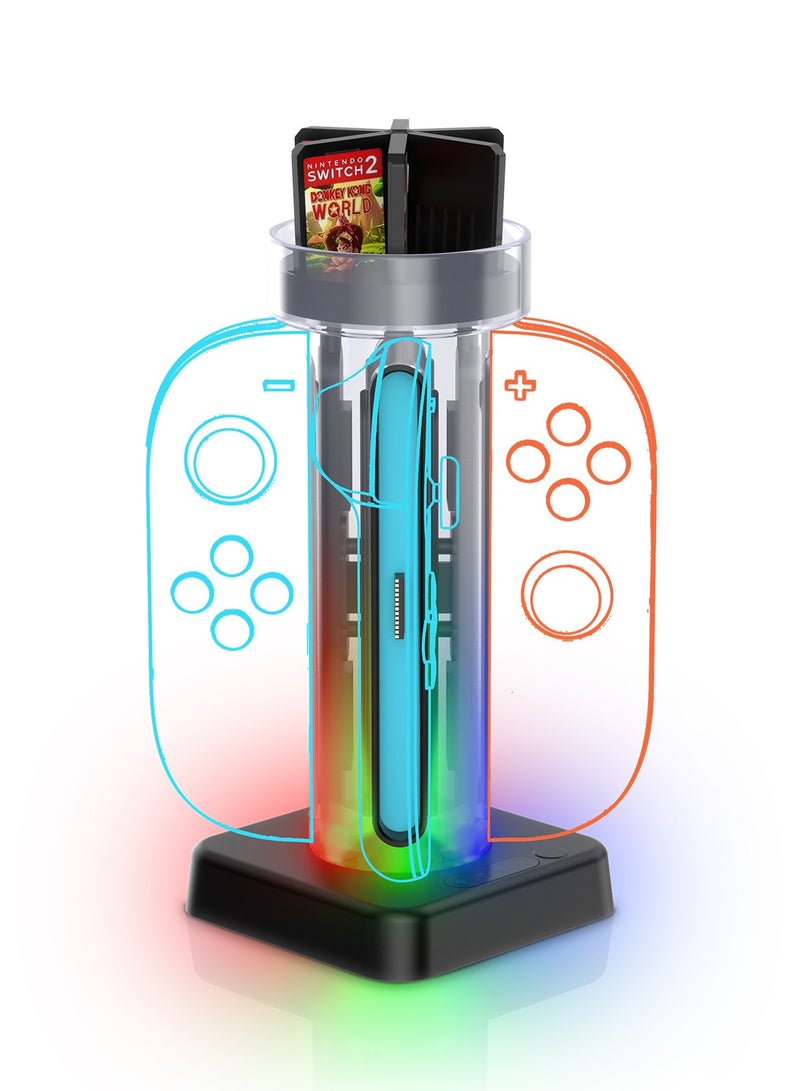 General Switch2 NS2 Controller Charging Dock JOYCON Small Handle Standing Dock Charge Left and Right Hand Quick charge of the handle  - Image 1