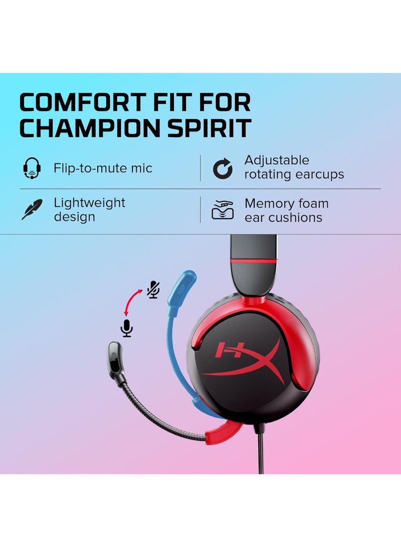 HYPERX Cloud Mini Wired Headset - Black/Red - Image 5