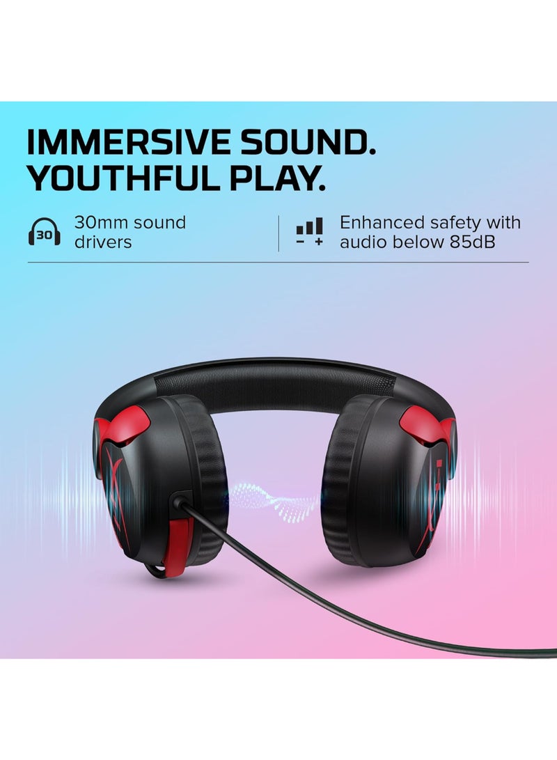 HYPERX Cloud Mini Wired Headset - Black/Red - Image 4