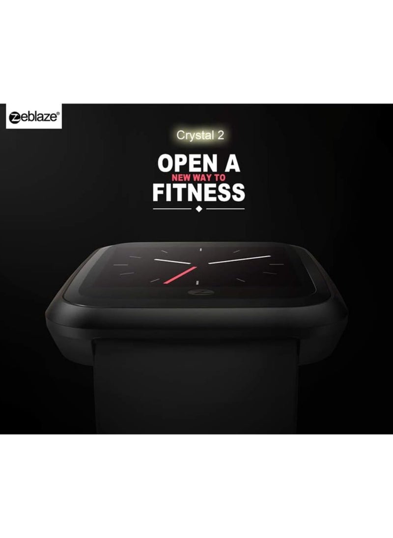 W4YOU - Smart Watch Sport Band Smart Watches Zeblaze Crystal 2 Smart Watch Men HR Monitor All Day Activity Tracking 3D Dynamic UI 29 inch Screen Smartwatch for Android iOS,Colour Name - Image 1