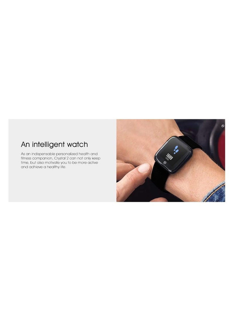 W4YOU - Smart Watch Sport Band Smart Watches Zeblaze Crystal 2 Smart Watch Men HR Monitor All Day Activity Tracking 3D Dynamic UI 29 inch Screen Smartwatch for Android iOS,Colour Name - Image 1
