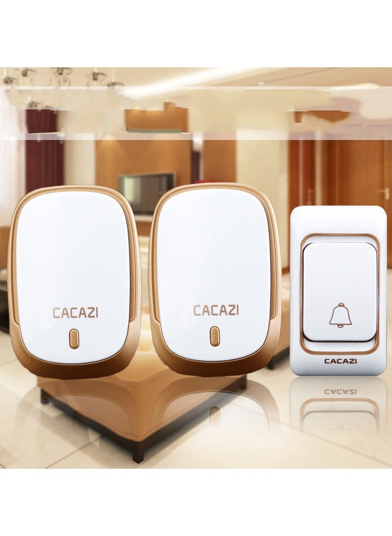 CACAZI Home Remote Wireless Doorbell Ac Electronic Remote Doorbell 