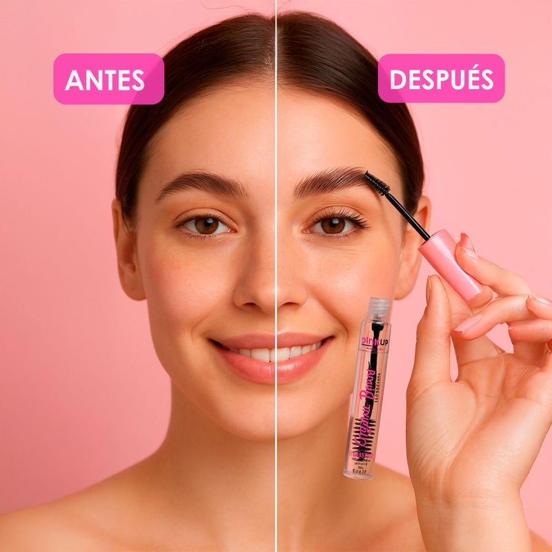 PINK UP Organic Brows| Eyebrow Gel | Brow Gel| Clear Mascara | Transparent gel to comb the eyebrows| Provides definition and volume| Maximum fixation| Model PKOE01 - Image 3