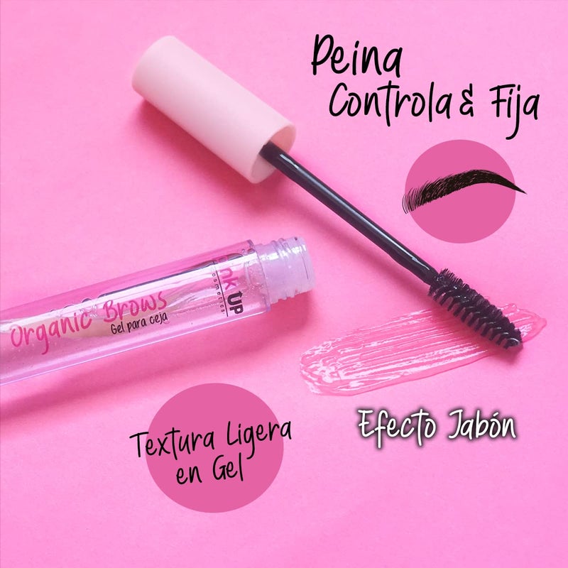 PINK UP Organic Brows| Eyebrow Gel | Brow Gel| Clear Mascara | Transparent gel to comb the eyebrows| Provides definition and volume| Maximum fixation| Model PKOE01 - Image 4