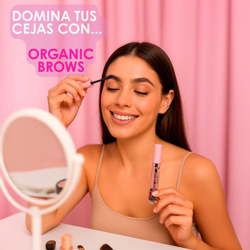 PINK UP Organic Brows| Eyebrow Gel | Brow Gel| Clear Mascara | Transparent gel to comb the eyebrows| Provides definition and volume| Maximum fixation| Model PKOE01 - Image 5