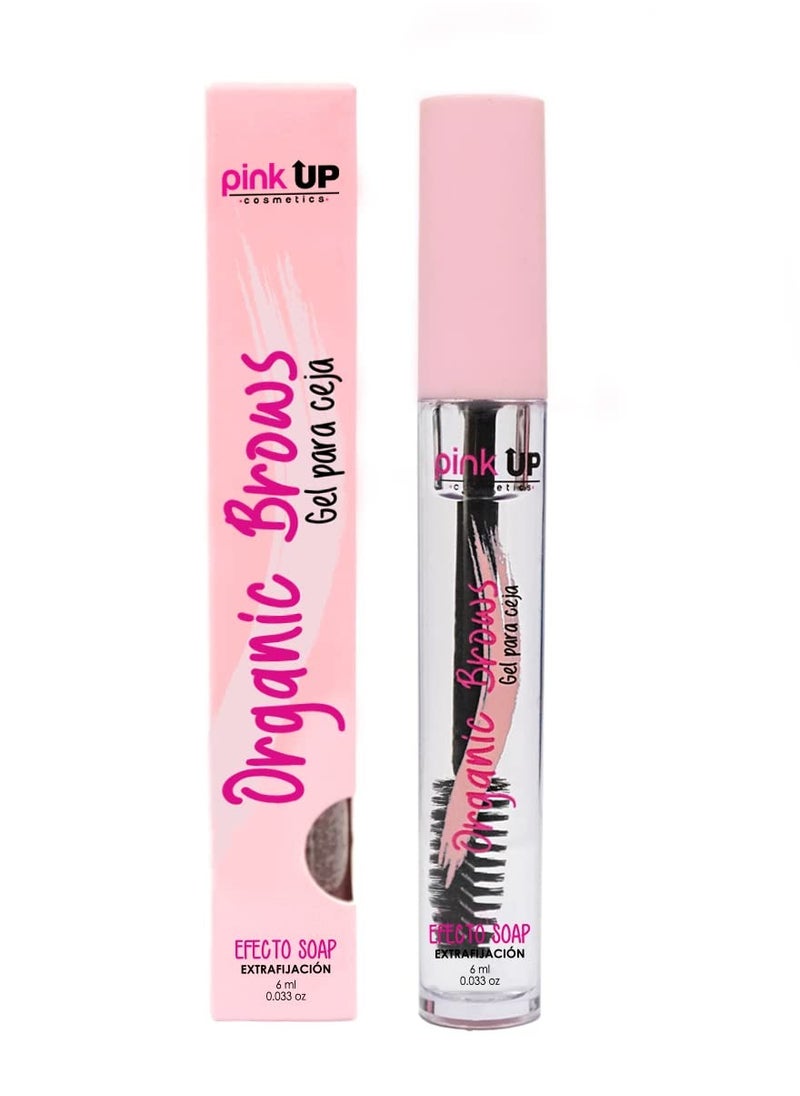 Pink Up - Organic Brows| Eyebrow Gel | Brow Gel| Clear Mascara | Transparent gel to comb the eyebrows| Provides definition and volume| Maximum fixation| Model PKOE01 - Image 1