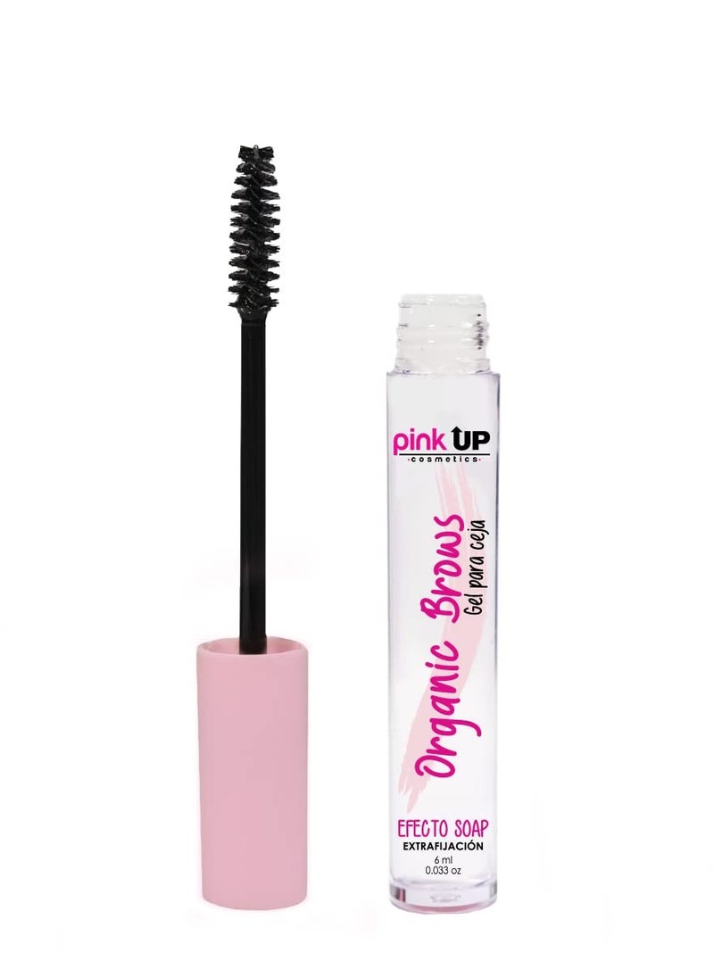 Pink Up - Organic Brows| Eyebrow Gel | Brow Gel| Clear Mascara | Transparent gel to comb the eyebrows| Provides definition and volume| Maximum fixation| Model PKOE01 - Image 1