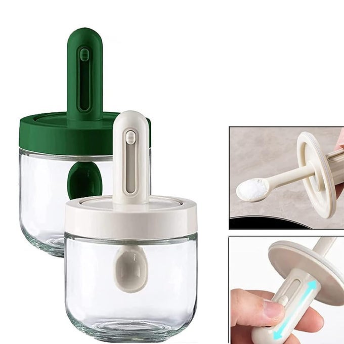 TELESCOPIC SEASONING BOTTLE SPICE JAR HOUSEHOLD KITCHEN SEASONING BOX SUBPACKED SALT AND MONOSODIUM GLUTAMATE STORAGE BOX LEAKPROOF 300ML 2