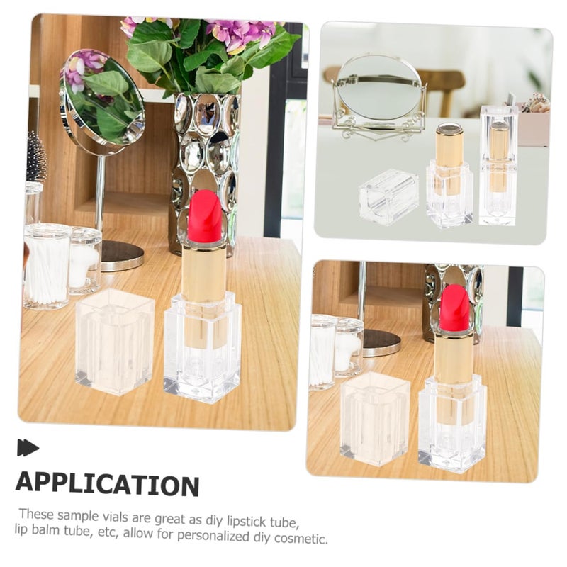 Unique Shape Lipstick Tubes 10pcs Empty Lip Gloss Tubes Bulk Containers Refillable Lipstick Making Supplies - Image 3