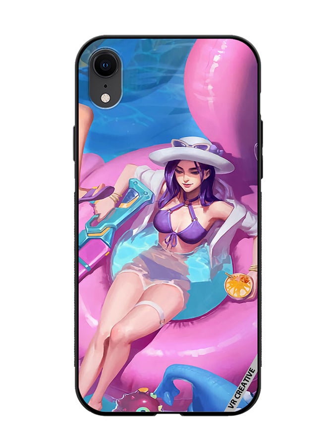 VR CREATIVE Protective Case Cover For Apple iPhone XR Caitlyn Pool party League Of Legends Design Multicolour - Image 1