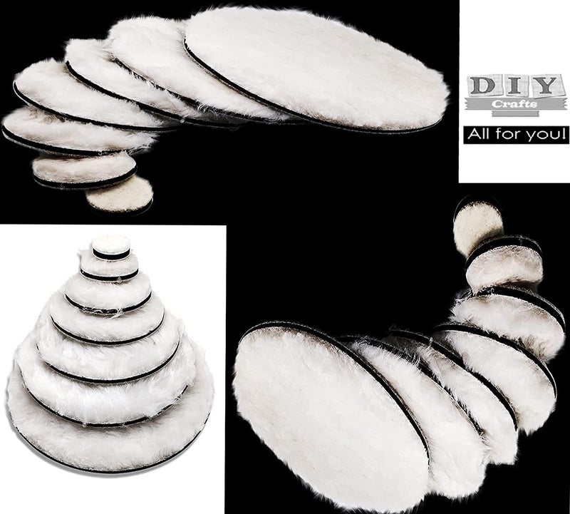 DIY Crafts 5x, 1"inch Density Fur Flet Pad Only, Density Fur Flet Pad Only For Your Kit Buffing Pad Wool Pad Felt Pads Universal Drill Adapte (5x, 1"inch Density Fur Flet Pad Only) - Image 3