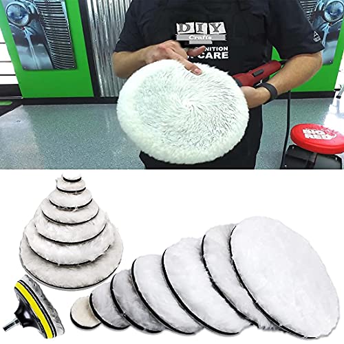 DIY Crafts 5x, 1"inch Density Fur Flet Pad Only, Density Fur Flet Pad Only For Your Kit Buffing Pad Wool Pad Felt Pads Universal Drill Adapte (5x, 1"inch Density Fur Flet Pad Only) - Image 1