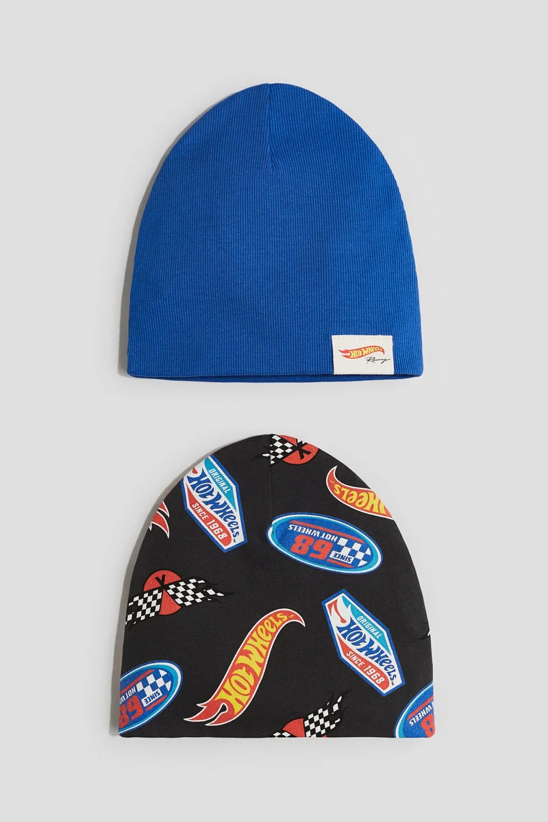 اتش اند ام قبعة بيني مطبوعة من الجيرسيه - عبوة من قطعتين