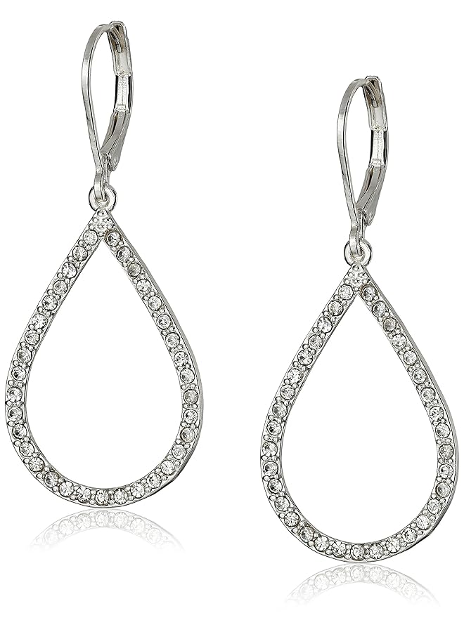 ANNE KLEIN "Ready To Shine" Crystal Teardrop Earrings - Image 1
