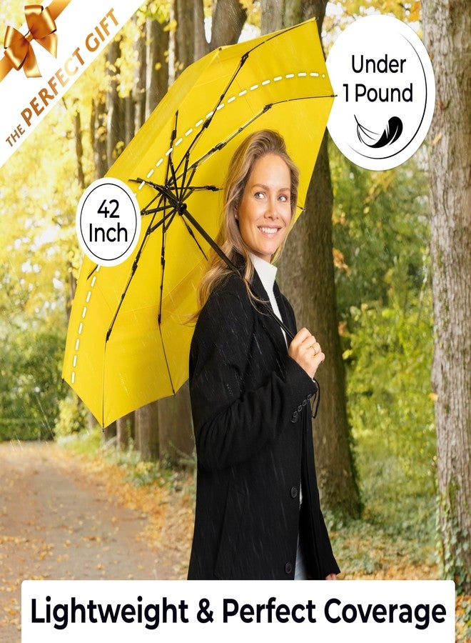 TUMELLA Super-Strong, Windproof Travel Umbrella, Compact, Beautiful, Small, Strong but Lightweight, Portable, Automatic, Foldable Umbrella, Durable Handle, Suitable for the Car - Image 5