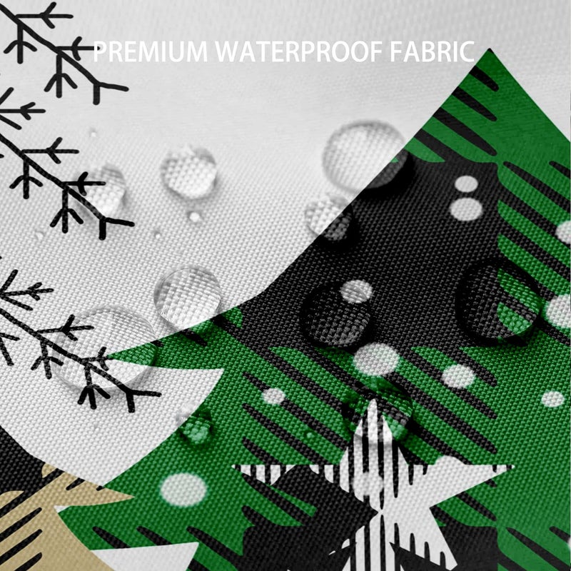BIVINAR Christmas Tree Shower Curtain  Merry Christmas Buffalo Plaid Farmhouse Shower Curtain  Waterproof Fabric Winter Bathroom Shower Curtain  72 x 72 Inch - Image 5