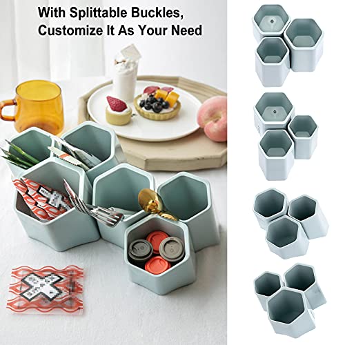 BTSKY Creative Pen Holder, Pen Container, Brush Pot, Combination Desktop Storage Organizer Desk Decoration, Multifunctional Creative Hanging Planter Holder(Green) - Image 5