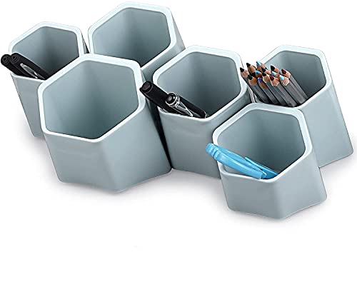 BTSKY Creative Pen Holder, Pen Container, Brush Pot, Combination Desktop Storage Organizer Desk Decoration, Multifunctional Creative Hanging Planter Holder(Green) - Image 1