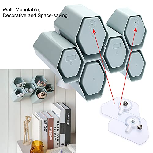 BTSKY Creative Pen Holder, Pen Container, Brush Pot, Combination Desktop Storage Organizer Desk Decoration, Multifunctional Creative Hanging Planter Holder(Green) - Image 3