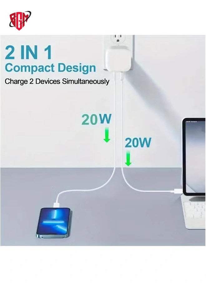 BGM - 20W USB-C Fast Charger (UK) USB-C Plug Compatible with iPhone 15/14/13/12/11 Pro Max/Plus/X/XS/XR/8, SE 2020, iPad Pro/Air/Mini, AirPods Pro, Samsung Galaxy - Image 1