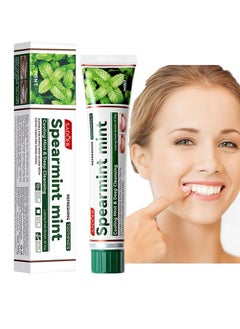 SADOER Spearmint mint Toothpaste，Fresh Toothpaste, Whitening Toothpaste , Clean Mint Toothpaste for Bad Breath, Helps Fight Cavities, Whitens Teeth, and Freshens Breath 100g  - Image 1