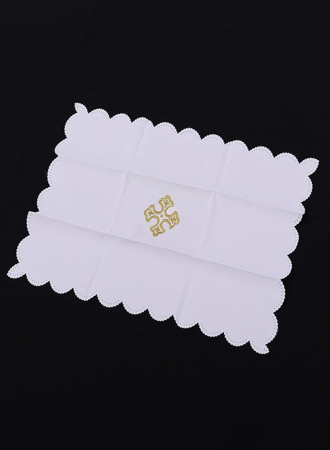 BLESSUME Church Mass Altar Cloth Purificator Cloth Cross Embroidery (White 3 - Image 5